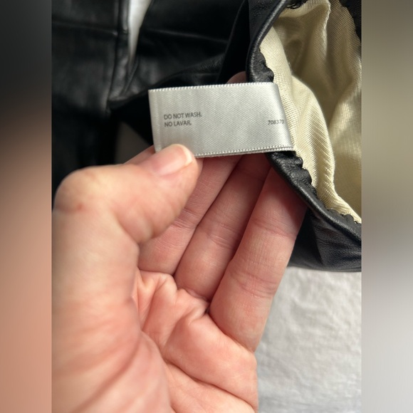 Worthington long black leather gloves XL - Picture 4 of 6